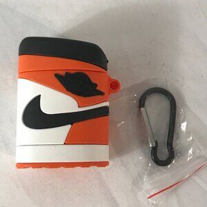 Jordan Hype Beast Air 1 Orange/White Sport Cut Air Pod Case Gen 1 & 2